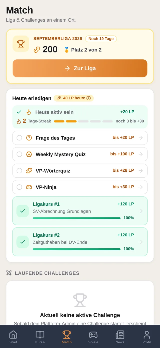 Match & Monatsliga