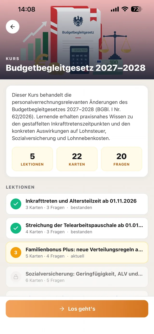 Kurse in kompakten Lektionen